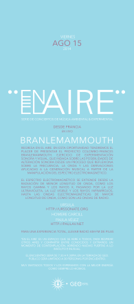 Afiche agosto en el aire branlemammouth